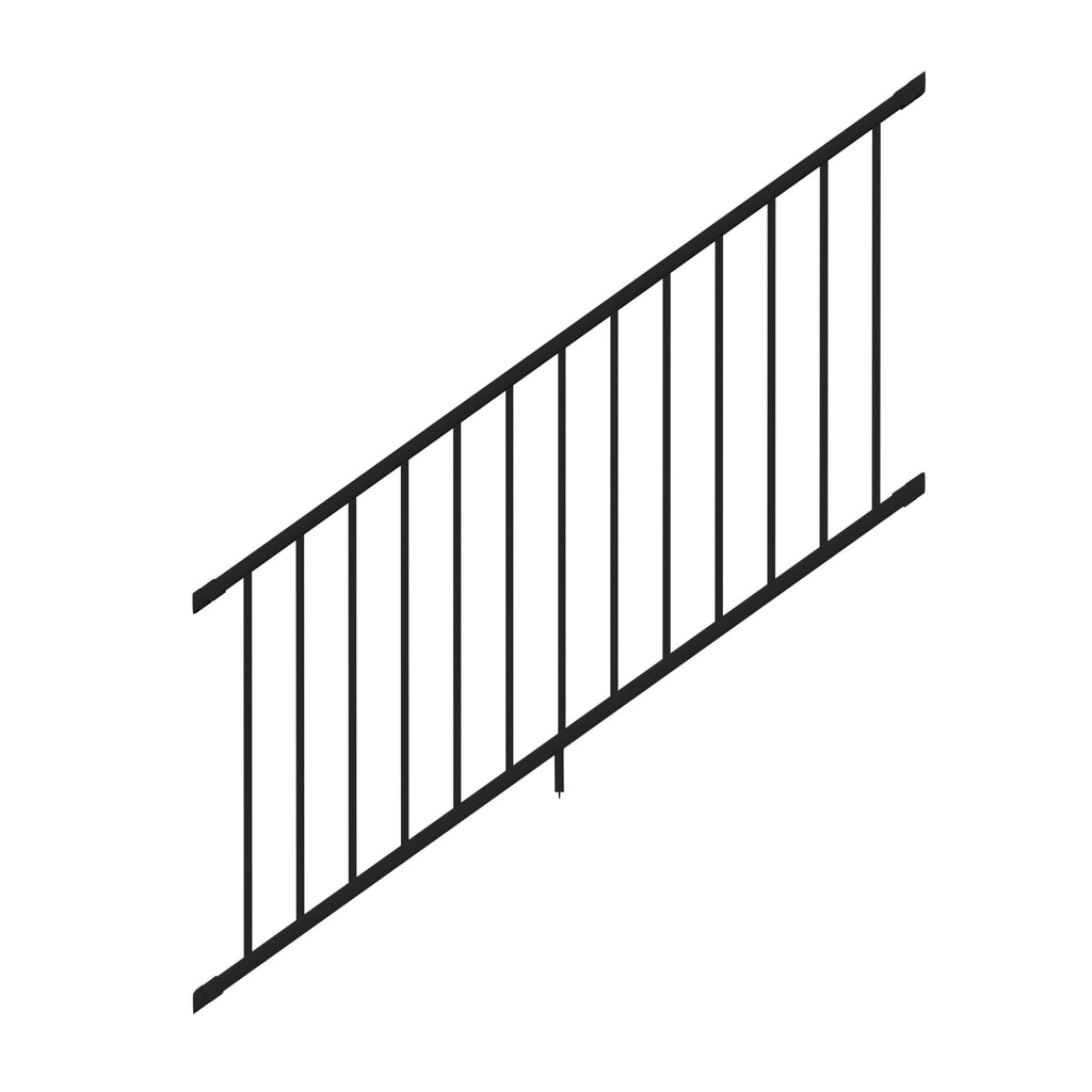 6 ft. x 36 in. Textured Black Aluminum Stair Rail Kit S17159