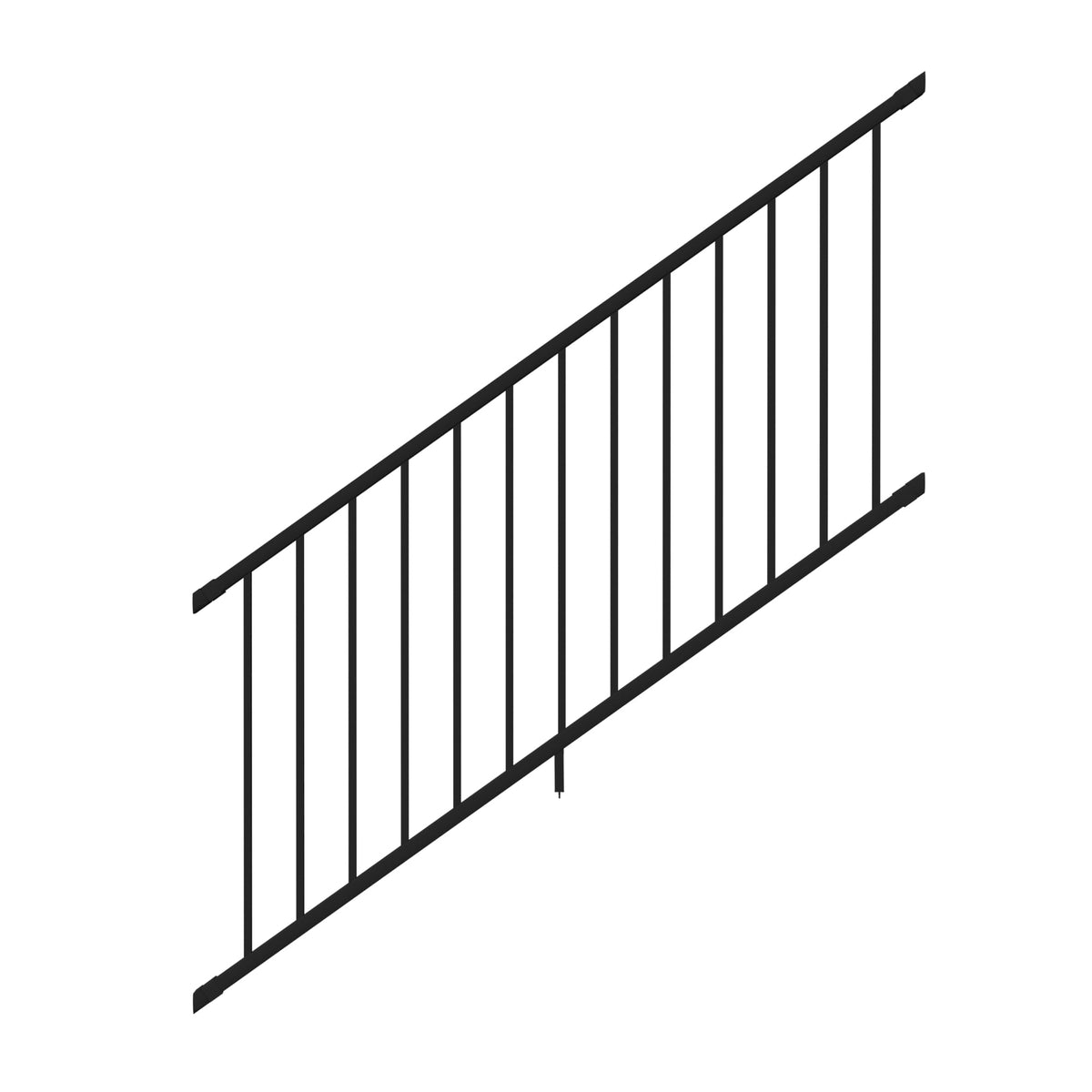 6 ft. x 36 in. Textured Black Aluminum Stair Rail Kit S17159