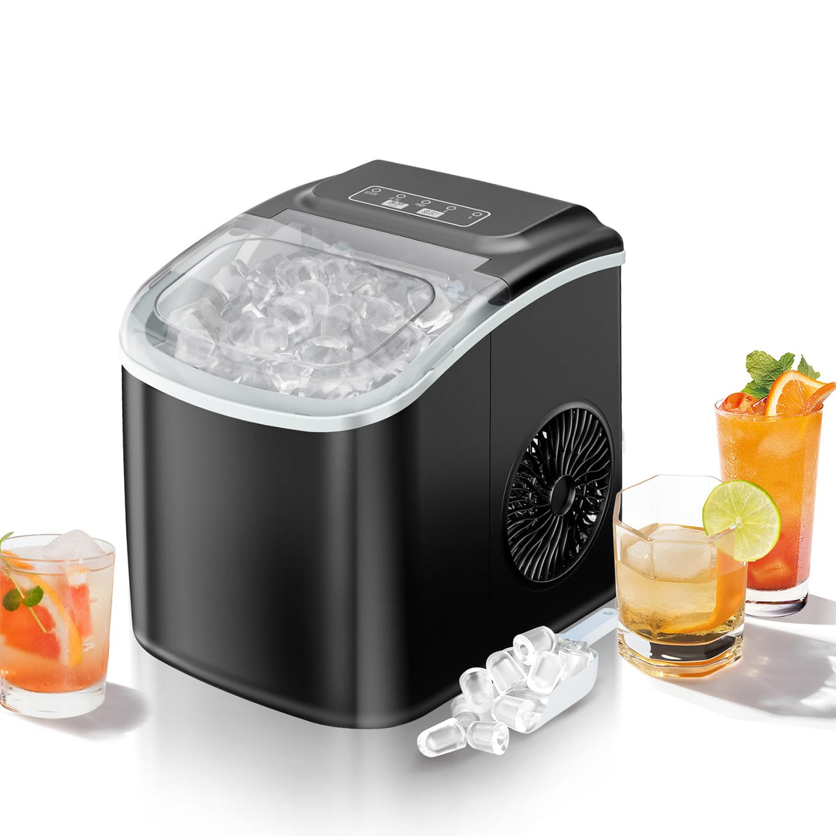 Countertop Ice Maker Machine with Scoop & Basket 26Lbs/24H E748899