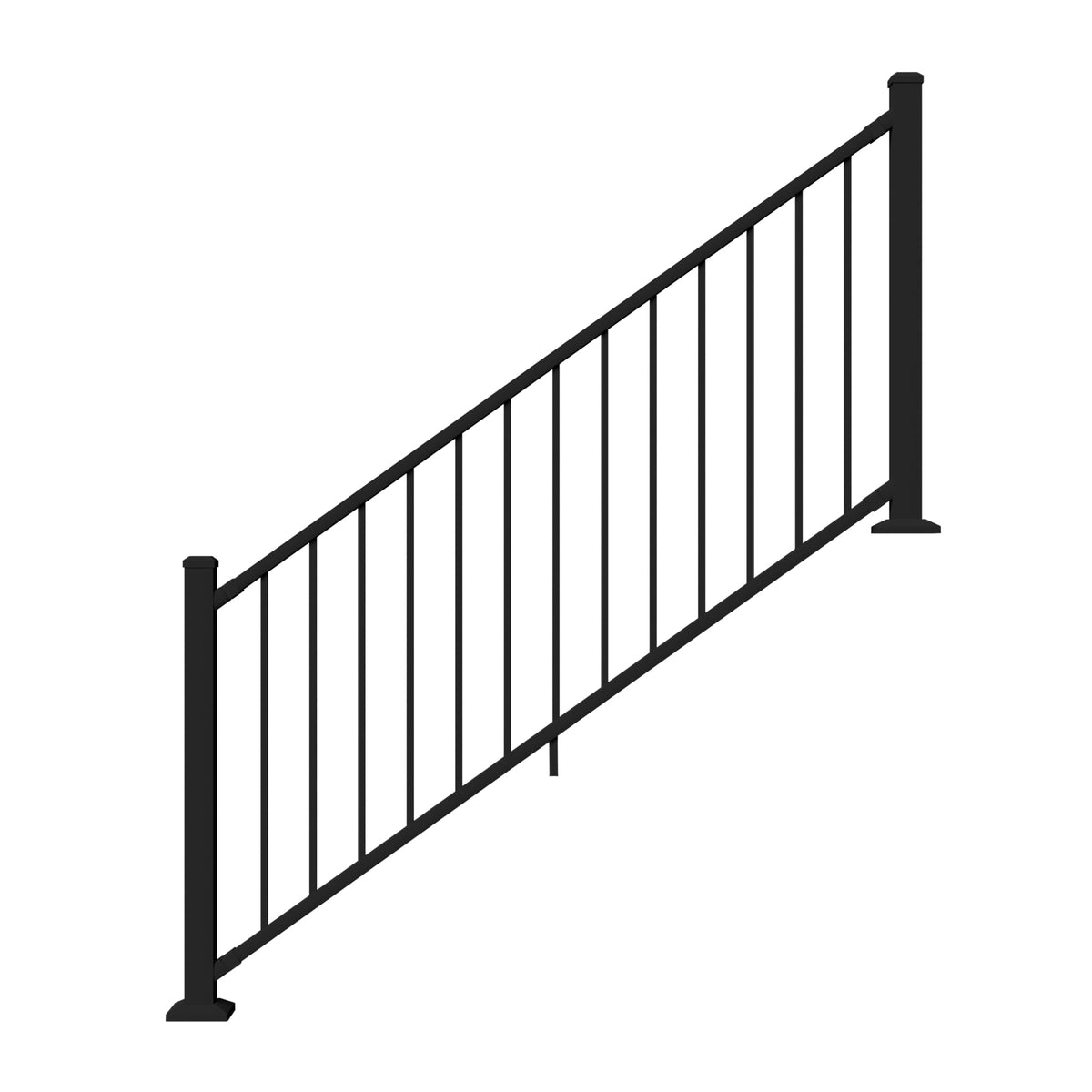 6 ft. x 36 in. Textured Black Aluminum Stair Rail Kit S17159