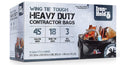 45 Gallon 18 Bags Black Heavy Duty Trash Bags J461