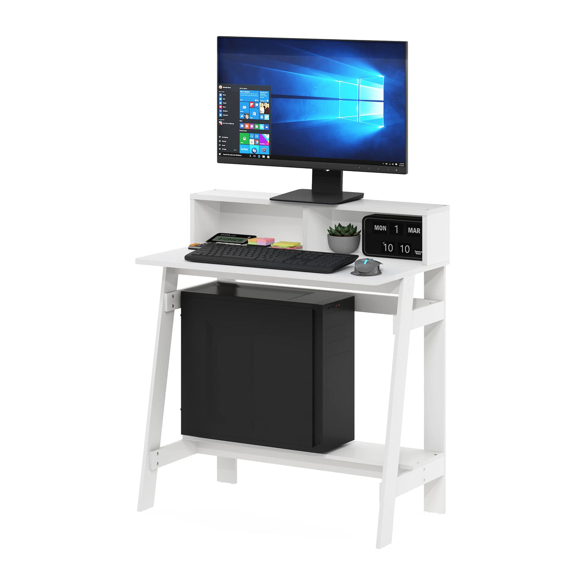 32-Inch Computer Desk with Hutch Shelf R166