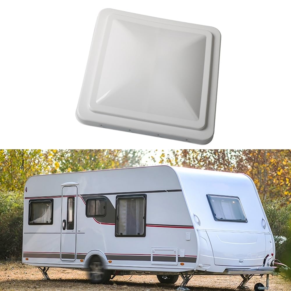 14 Inch White Impact-Resistant RV Roof Vent Lid Cover W2241