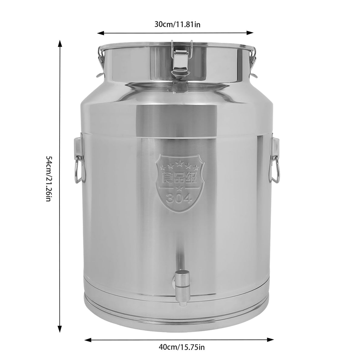 304 Stainless Steel Milk Can with Spigot Q97768