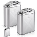 2 Pcs 5 Gallon Stainless Cooking Oil Storage Can with Lid Y5392