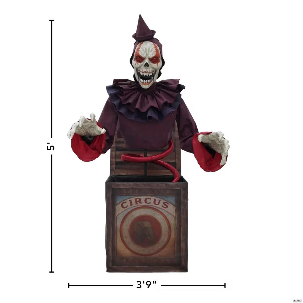 5 Ft. Skeleton Clown Halloween Decoration R717535