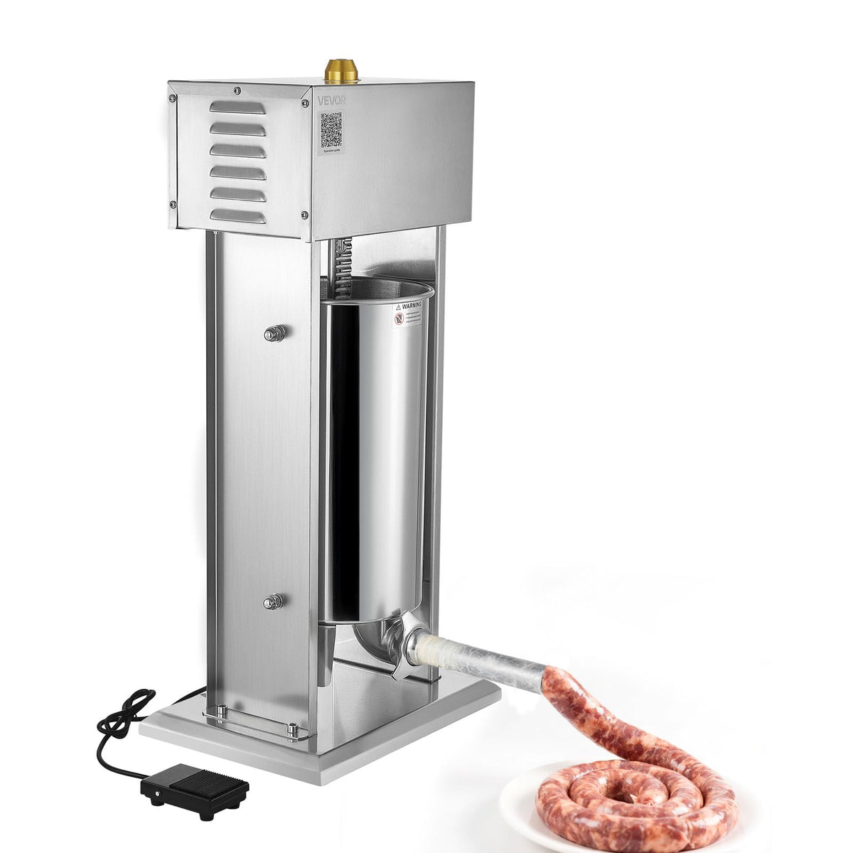 15 L Stainless Steel Electric Sausage Stuffer with 4 Stuffing Tubes E7789
