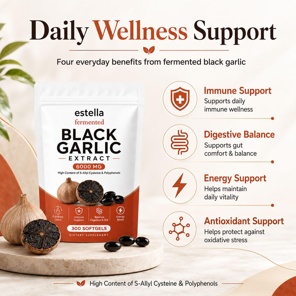 Fermented Black Garlic Extract Softgels, Vegan, Non-GMO, 300 Count T428980