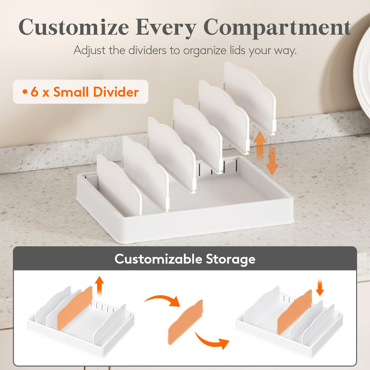 Kitchen Cabinet Organizer with 7 Sections S4515