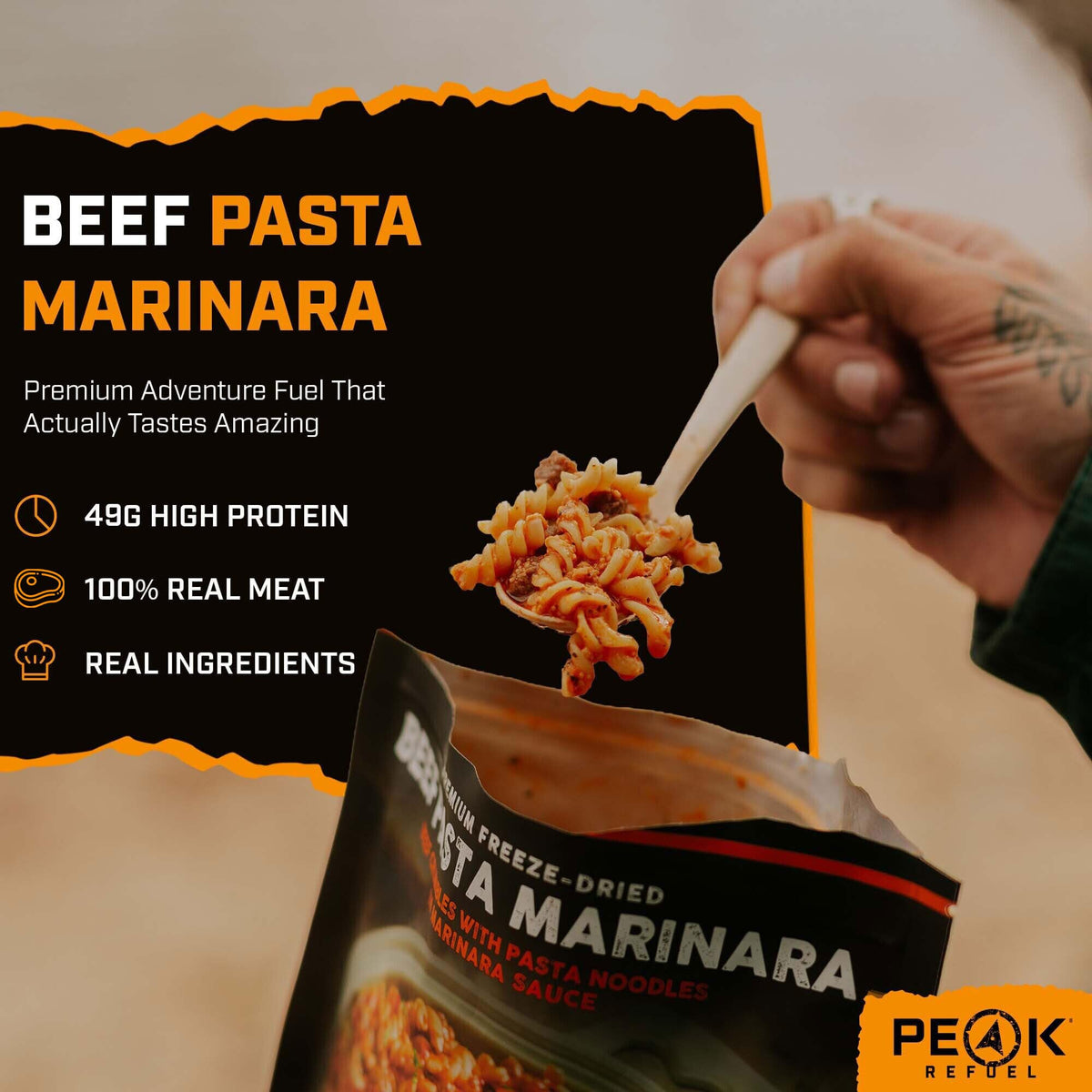 Beef Pasta Marinara Freeze-Dried Meal 2 Servings H152