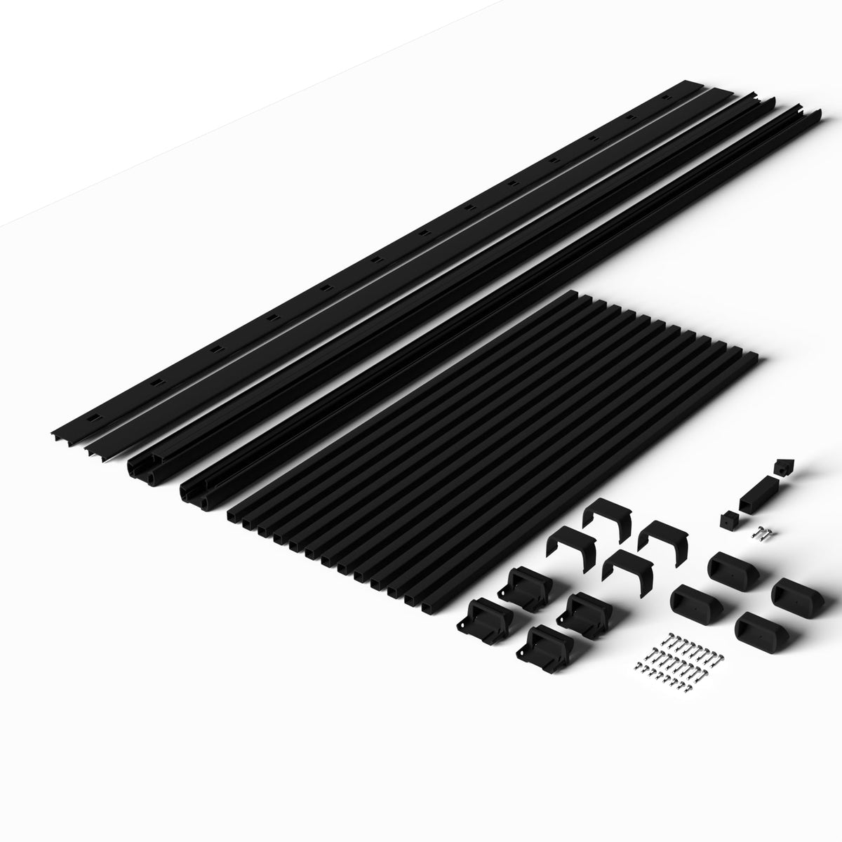 6 ft. x 36 in. Textured Black Aluminum Stair Rail Kit S17159
