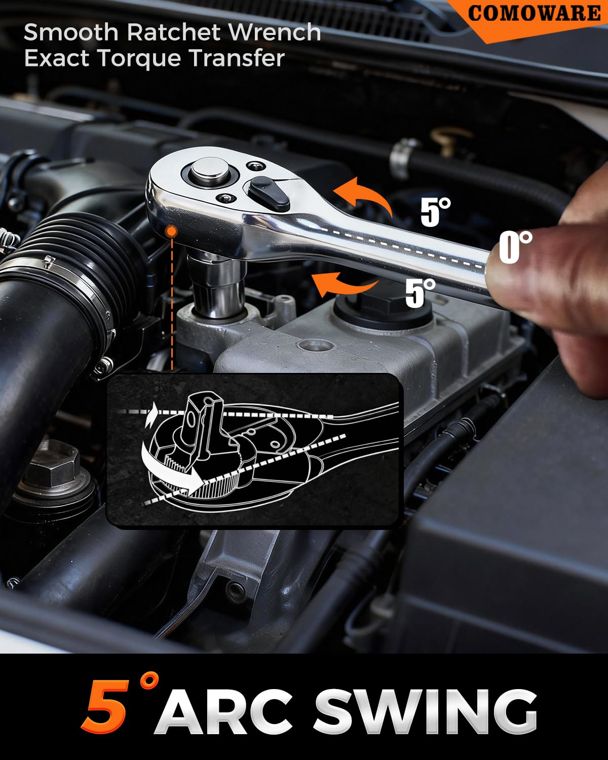 320-Piece Mechanic Tool Set with Case, 1/4" 3/8" 1/2" Drive SAE & Metric Socket Wrench Set, CR-V Steel X872711