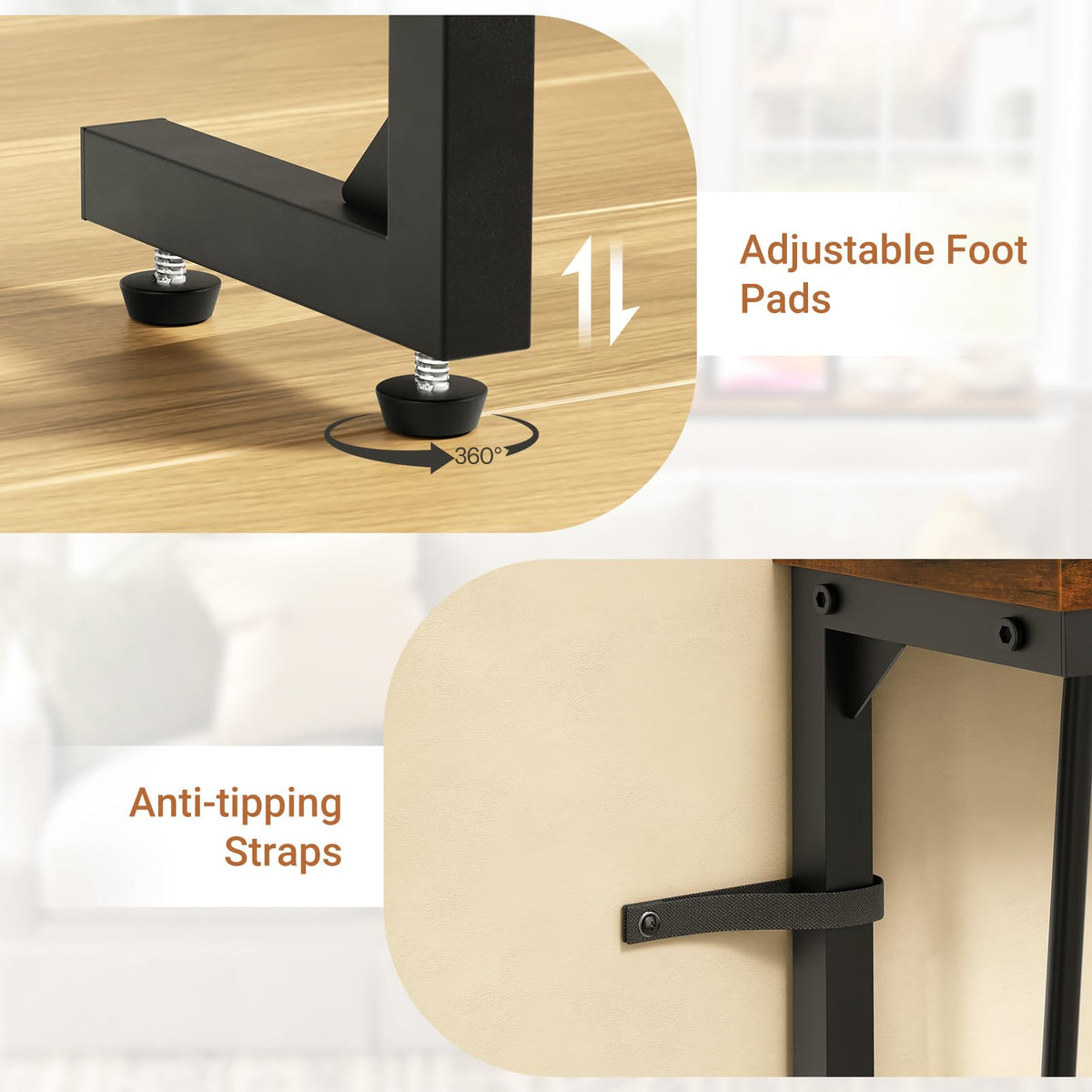 63 Inch Narrow Console Table with 2 Power Outlets O413