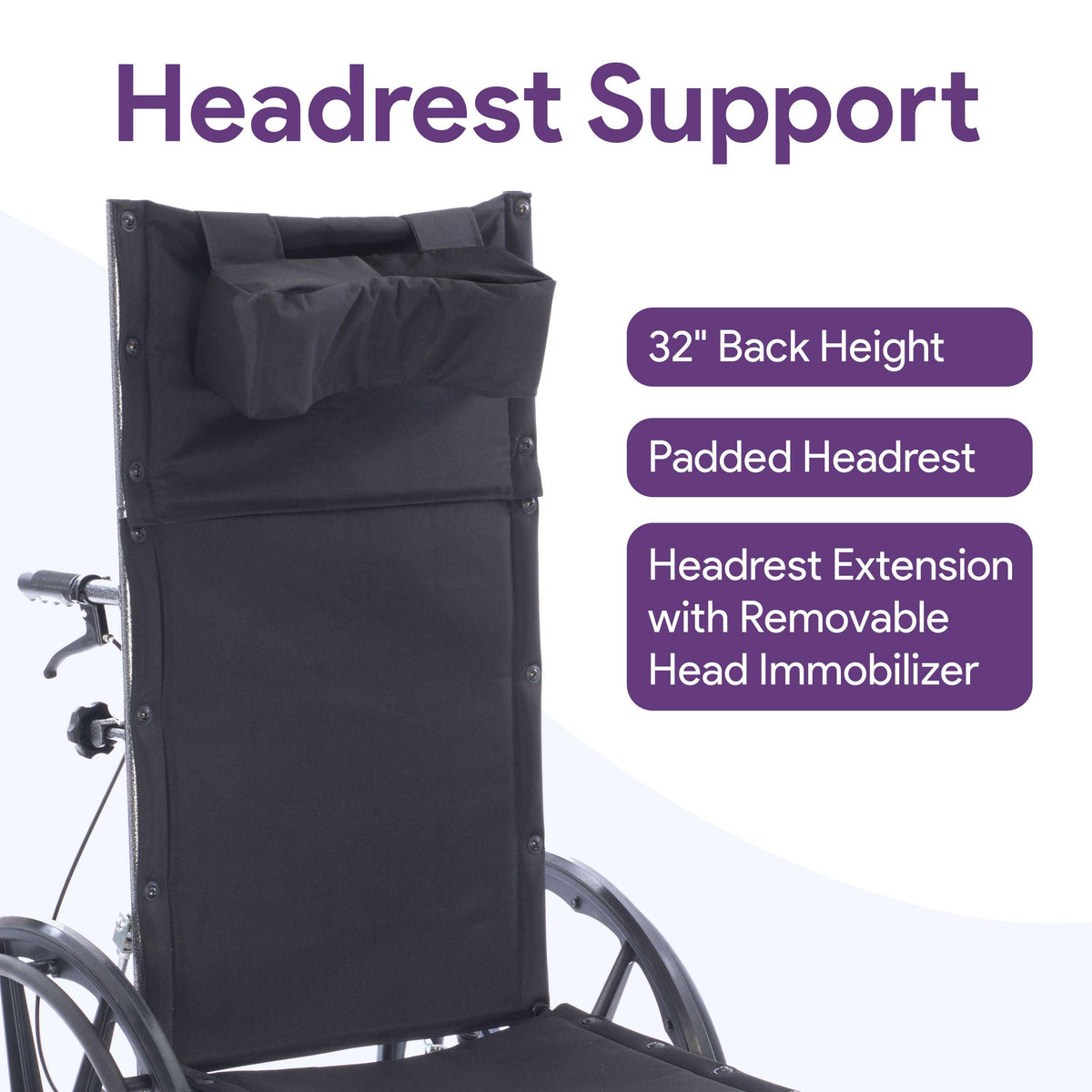 18” Reclining Wheelchair with Elevating Legrests S105513