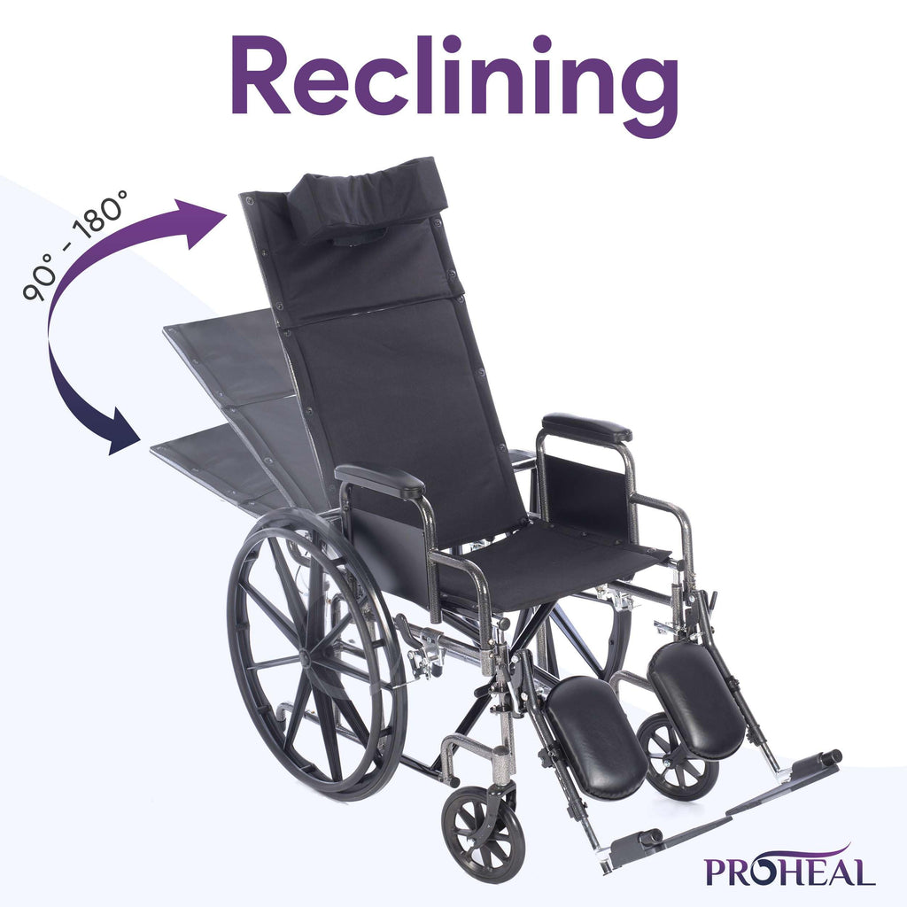 18” Reclining Wheelchair with Elevating Legrests S105513