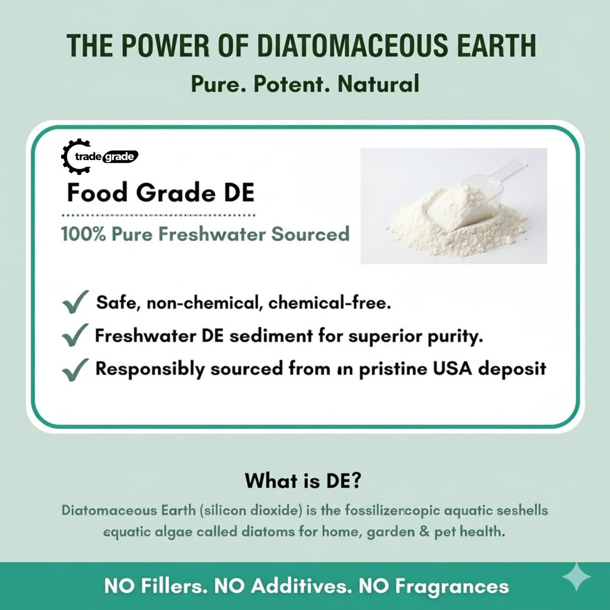 100% Food-Grade Diatomaceous Earth Powder 1 Gallon G3782