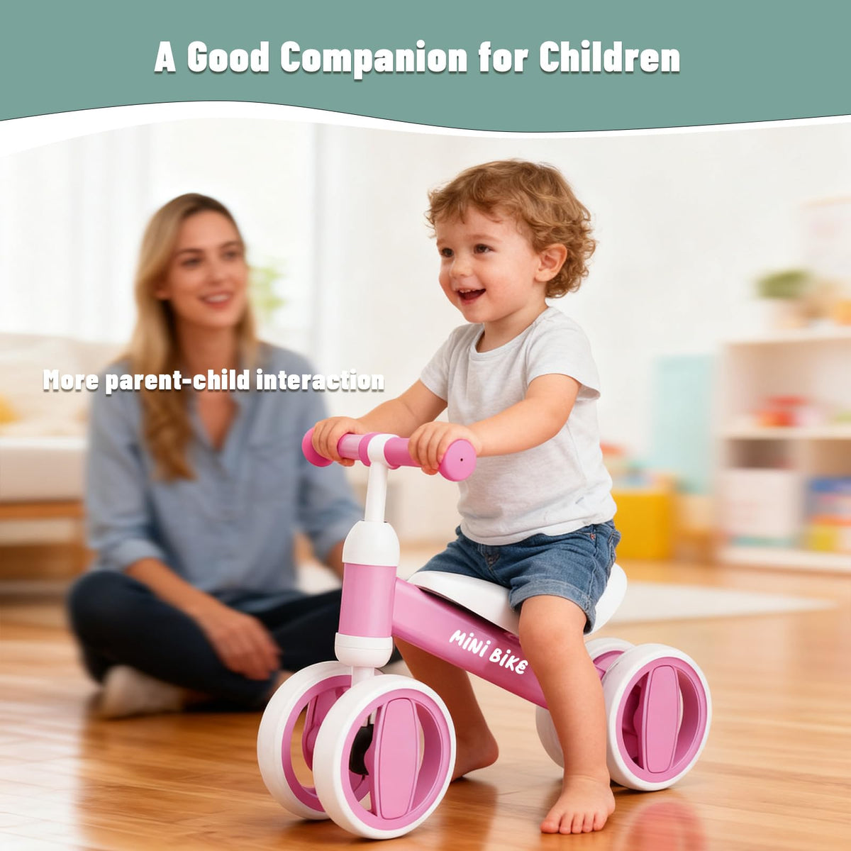 Balance Bike 4 Silent Wheels Soft Seat X34310
