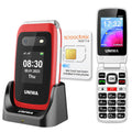 4G Flip Phone Unlocked Dual Screen 2.4"+1.77" Red P777599