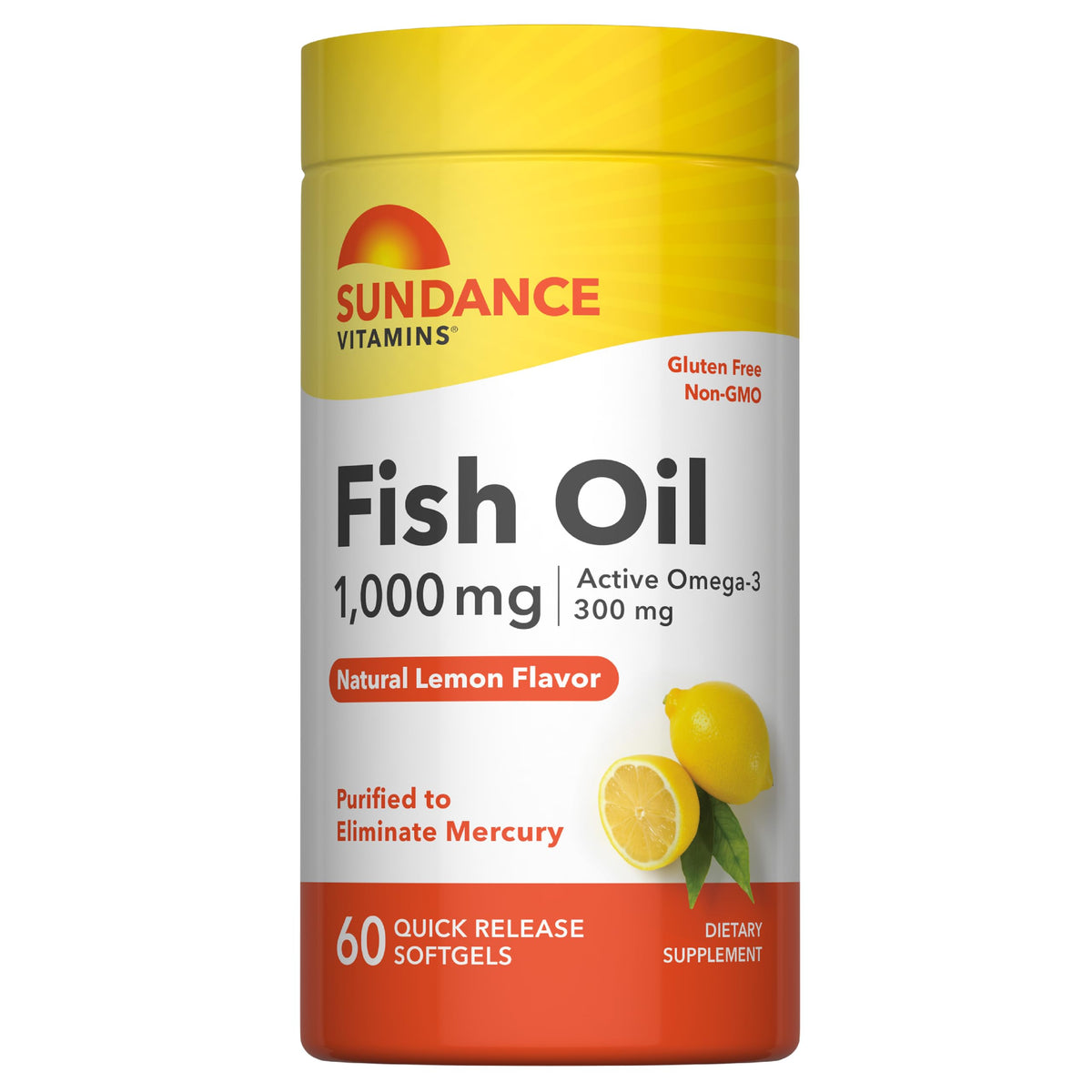 Fish Oil Omega 3 Supplement 1000mg 60 Softgels Y21163