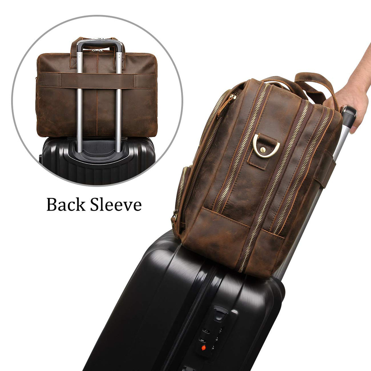 Genuine Leather Briefcase J879252