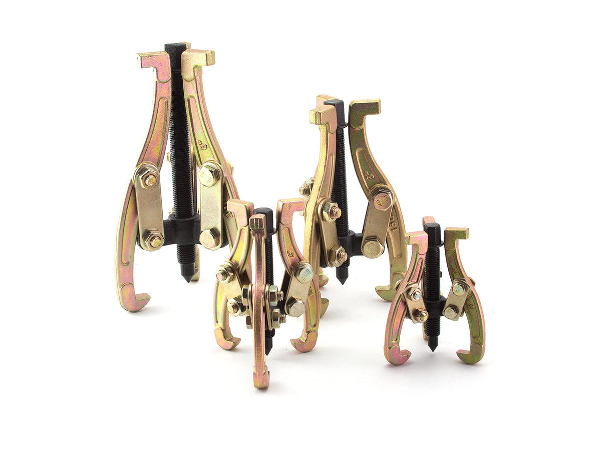 3 Jaw Gear Puller Set 4pc Heavy Duty Heat Treated T221326