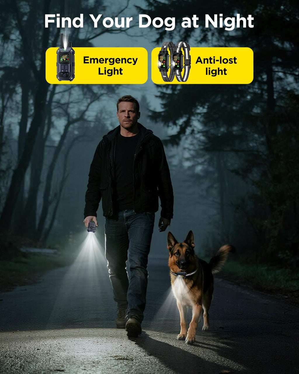 2 Dogs Dog Training Collar with Remote, 4 Training Modes, IP67 Waterproof X5238