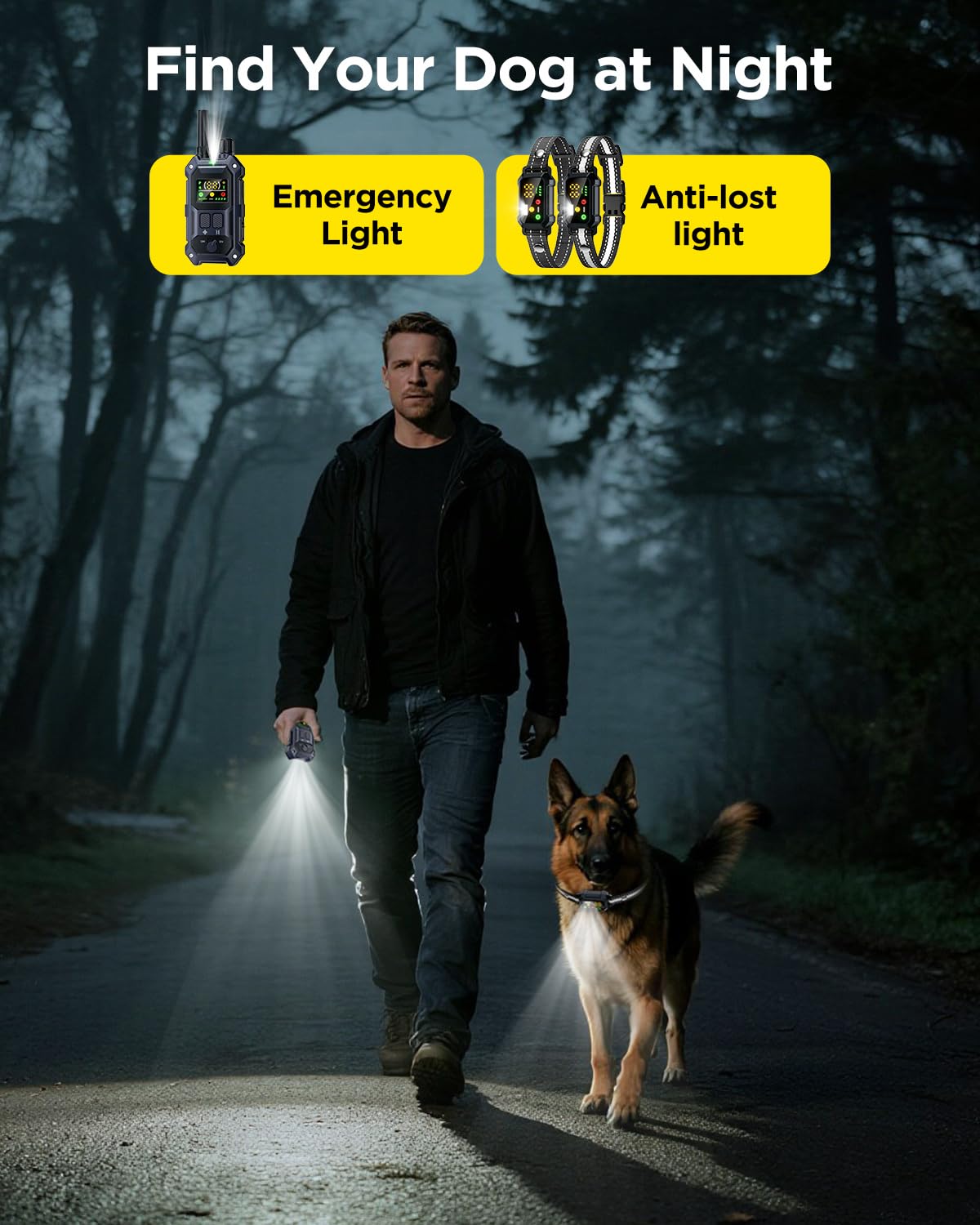 2 Dogs Dog Training Collar with Remote, 4 Training Modes, IP67 Waterproof X5238