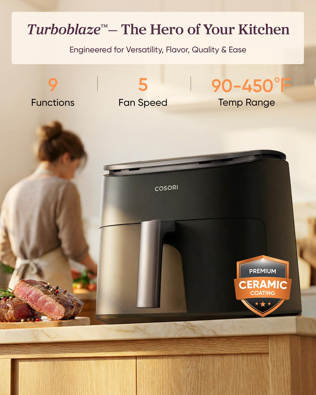 6 Qt Ceramic Coating Air Fryer W430