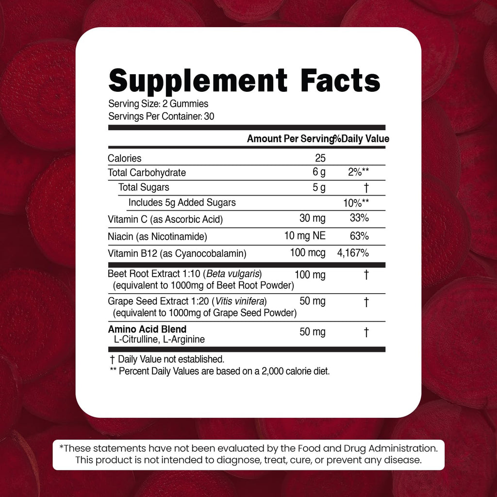 Beet Root Gummies with Grape Seed J923166