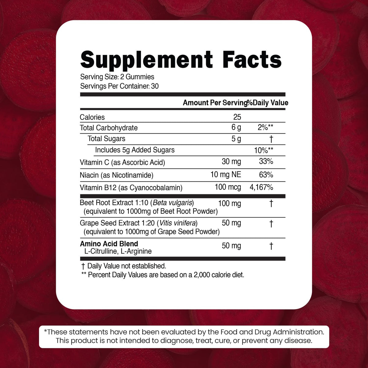 Beet Root Gummies with Grape Seed J923166