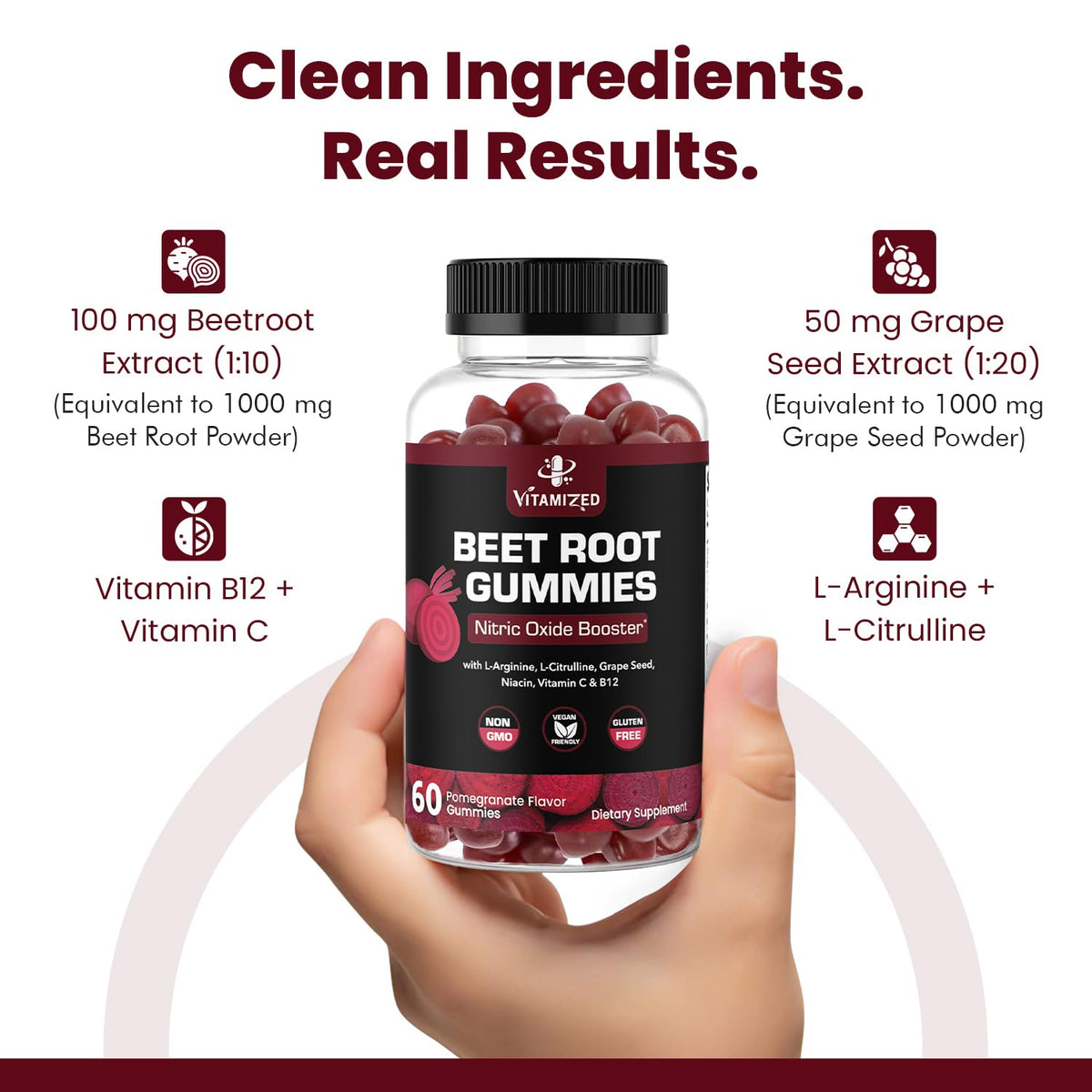 Beet Root Gummies with Grape Seed J923166