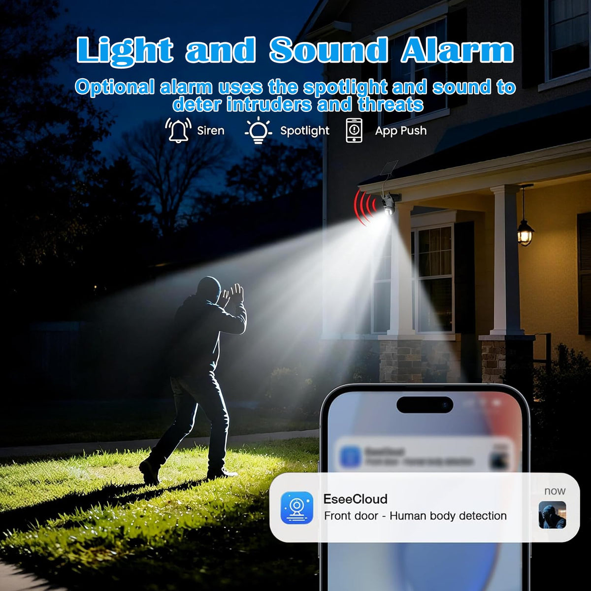 4G Solar Security Camera System with Base Station Y34389