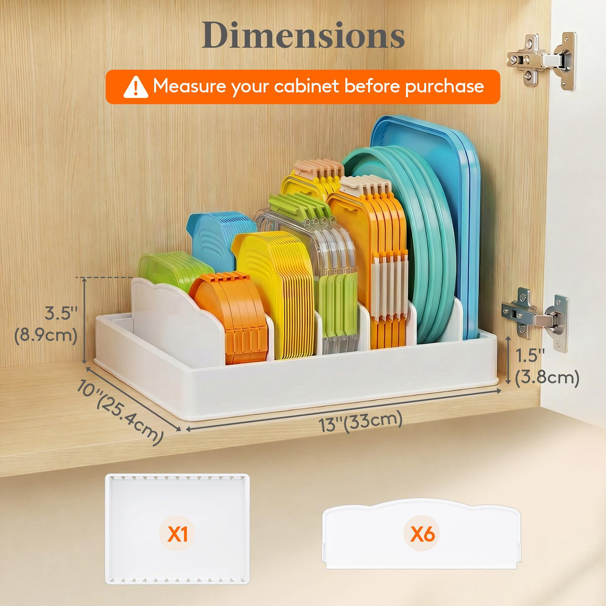 Kitchen Cabinet Organizer with 7 Sections S4515