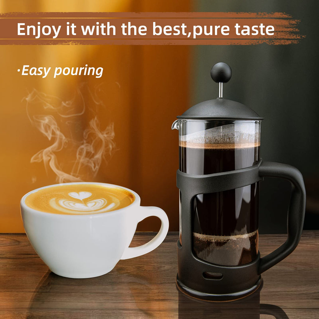 Mini French Press Coffee Maker, 1 Cup, 12oz, Stainless Steel Filter W235