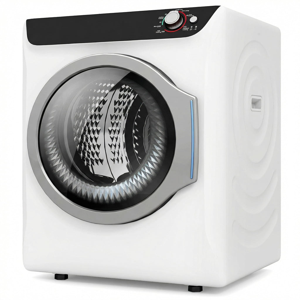2.6 CU. FT. White Compact Electric Clothes Dryer with Stainless Steel Tub H429