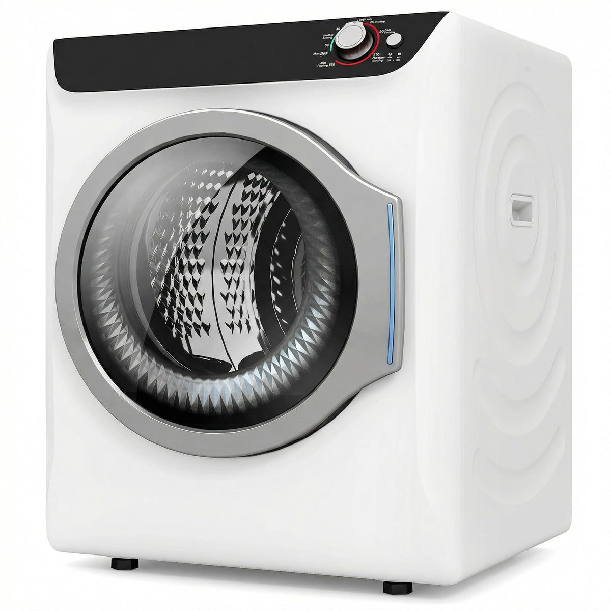 2.6 CU. FT. White Compact Electric Clothes Dryer with Stainless Steel Tub H429