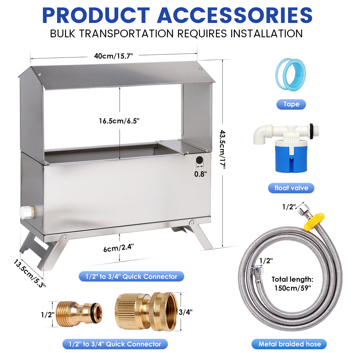 Automatic Chicken Waterer with Float Valve Kit U761290