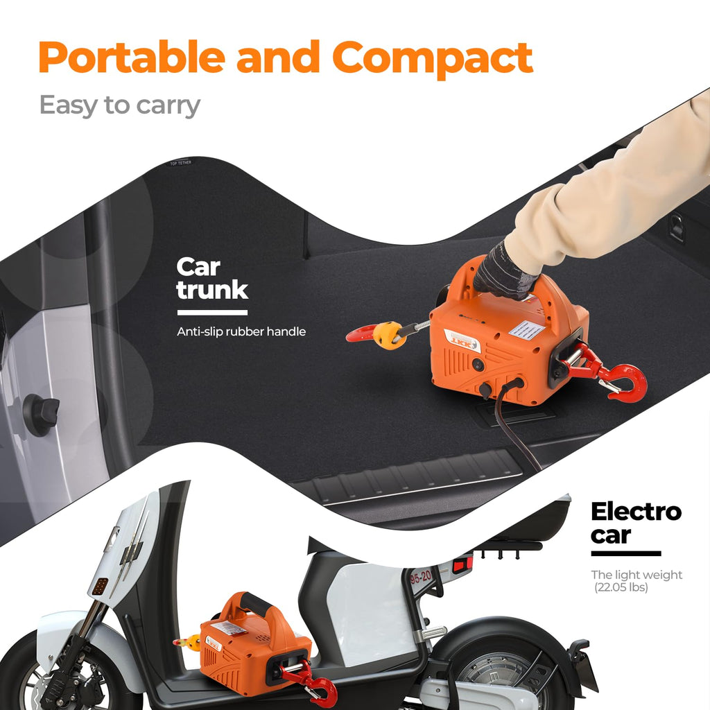 1500W 1100 lb Capacity Electric Hoist N5987