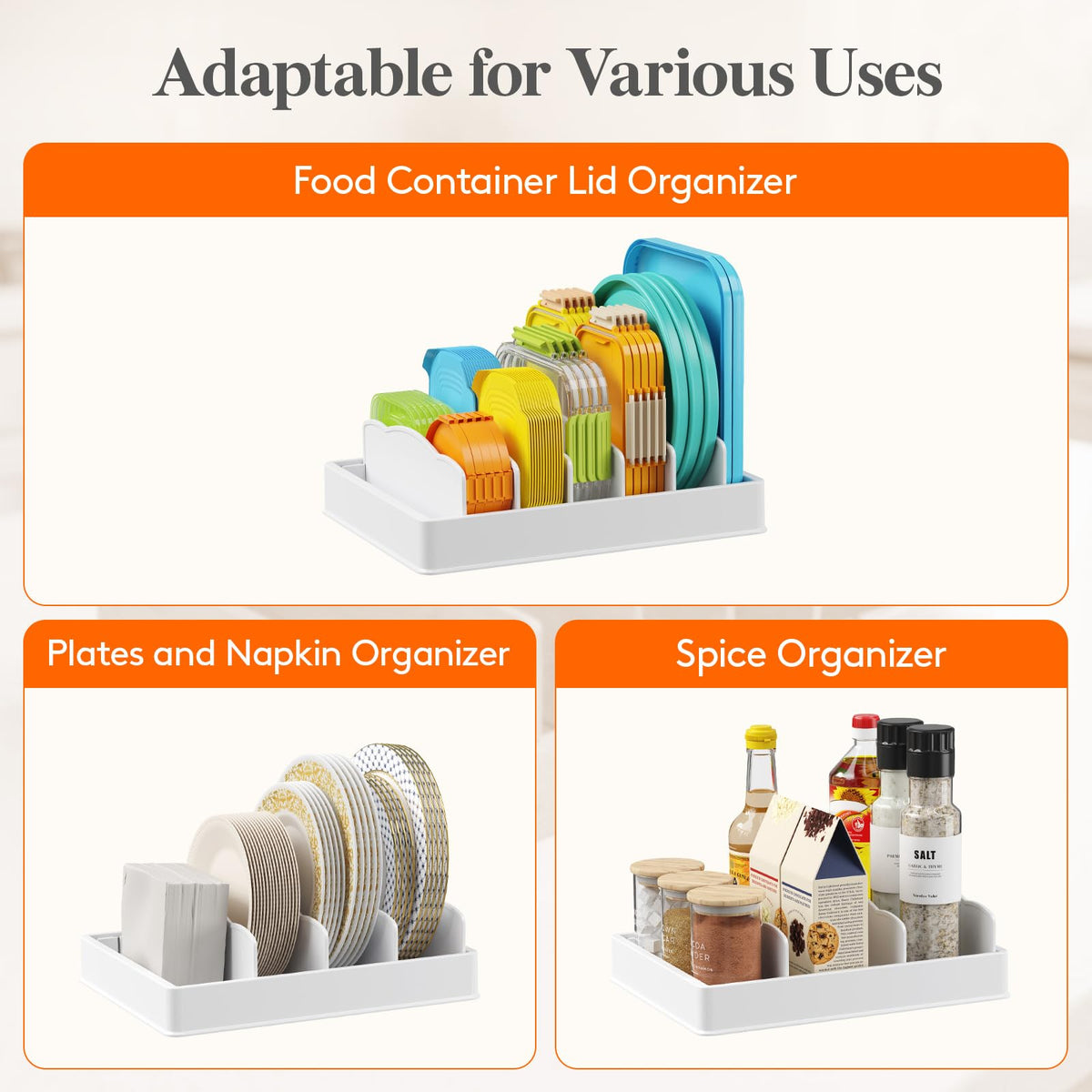 Kitchen Cabinet Organizer with 7 Sections S4515
