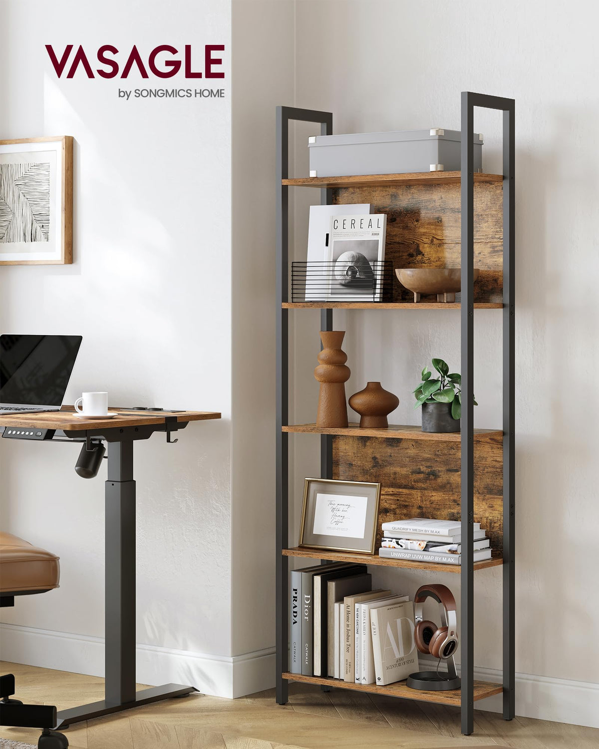 5 Tier Free Standing Bookshelf I217274