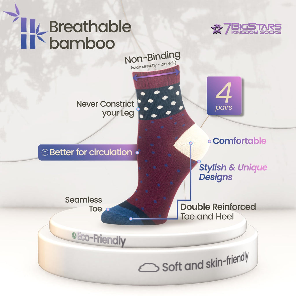 Viscose Bamboo Diabetic Socks 4 Pack P39406