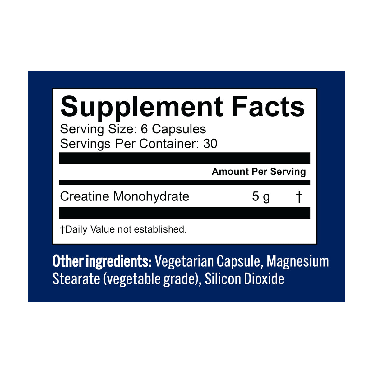 Micronized Creatine Monohydrate Capsules, 5g, Unflavored, 180 Pills T516