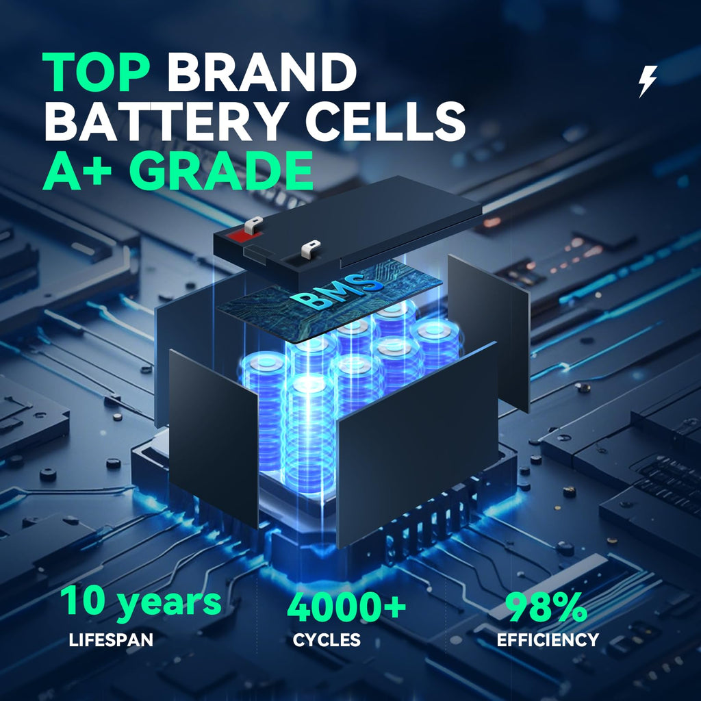 12V 100Ah LiFePO4 Battery 2 Pack H26870
