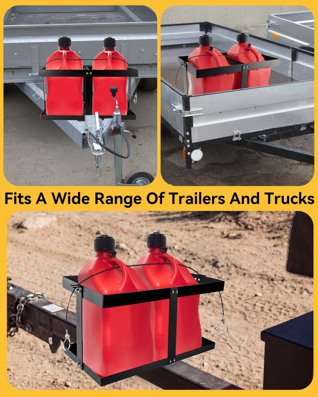 5 Gallon Gas Can Holder for Two 5 Gallon Gas Cans N150