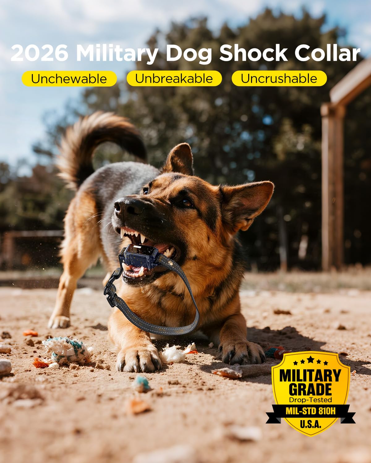 2 Dogs Dog Training Collar with Remote, 4 Training Modes, IP67 Waterproof X5238