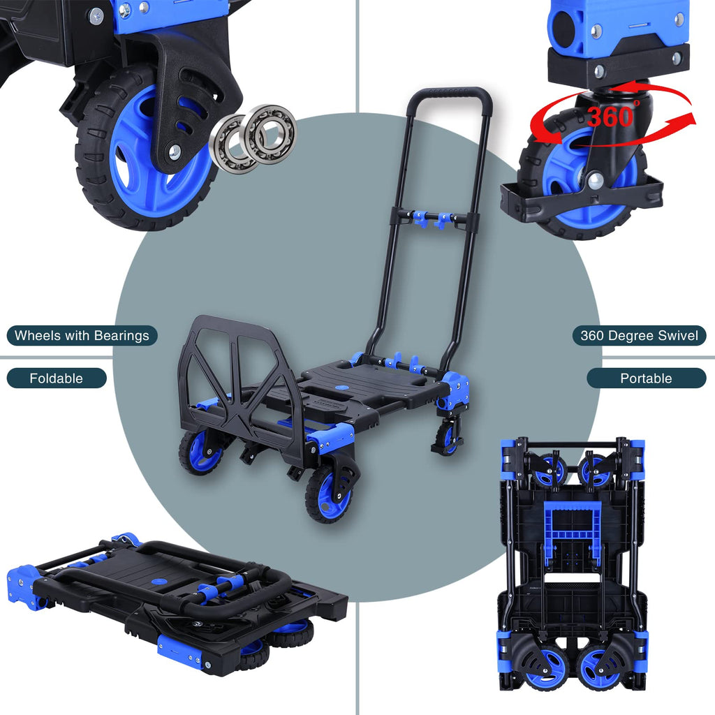 2-in-1 Foldable Hand Truck Dolly 330LB Capacity W4295