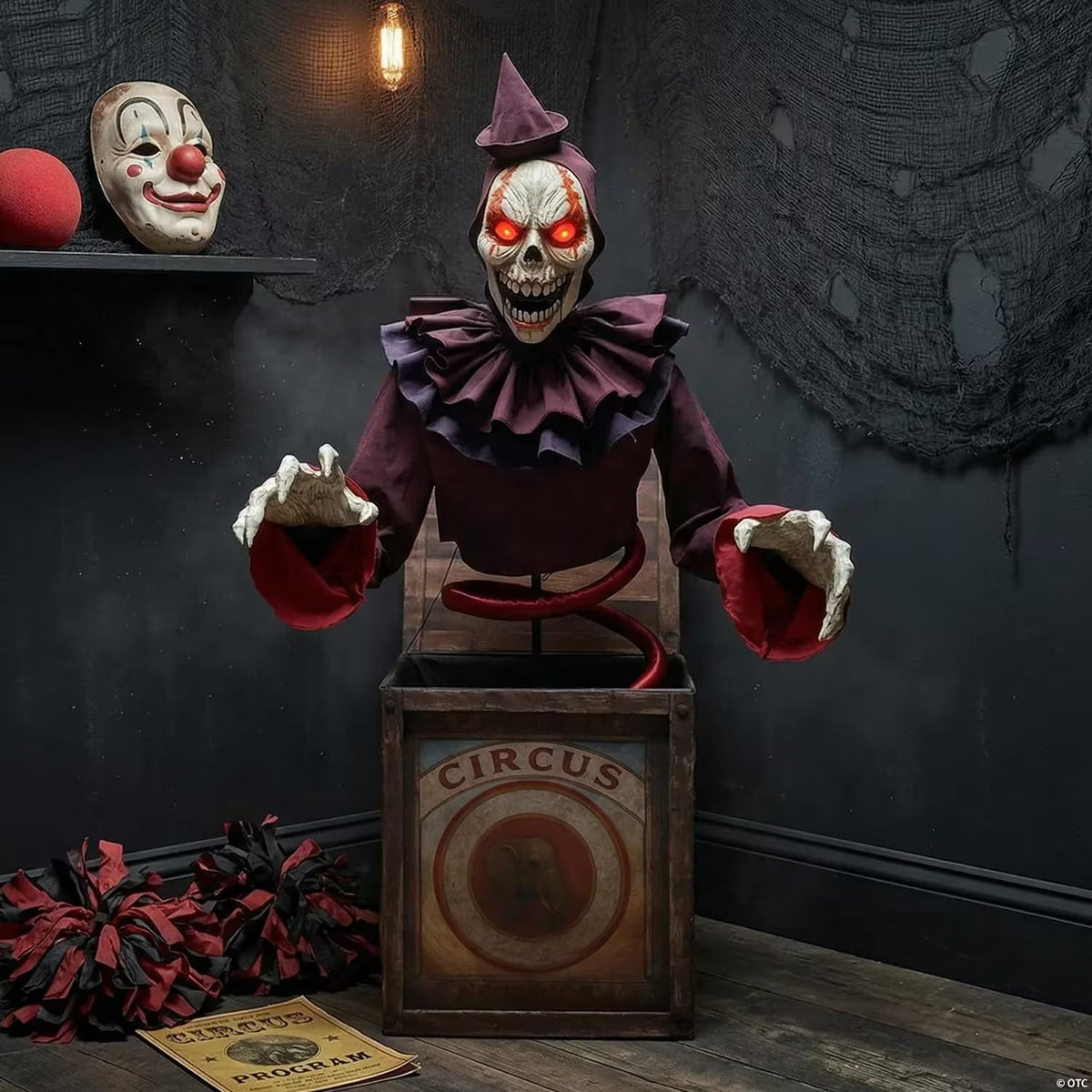 5 Ft. Skeleton Clown Halloween Decoration R717535