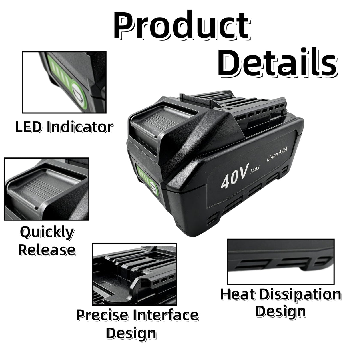 40V 4.0Ah Battery 2 Pack Q53689