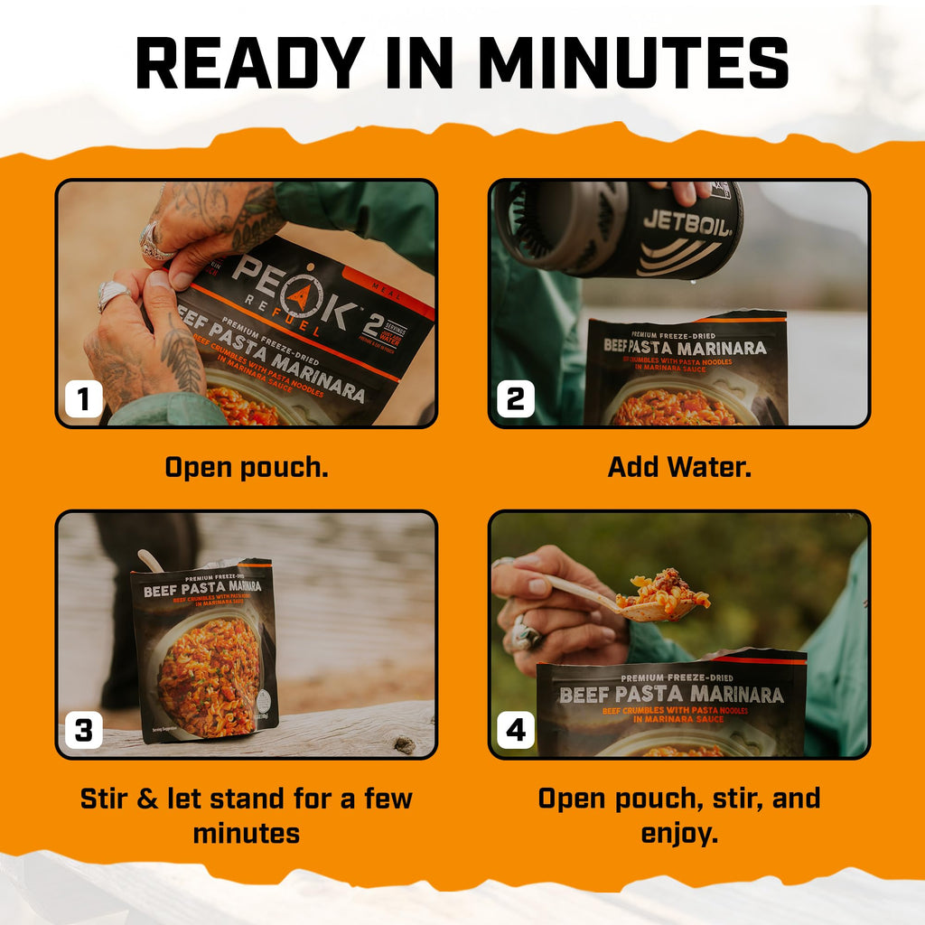Beef Pasta Marinara Freeze-Dried Meal 2 Servings H152
