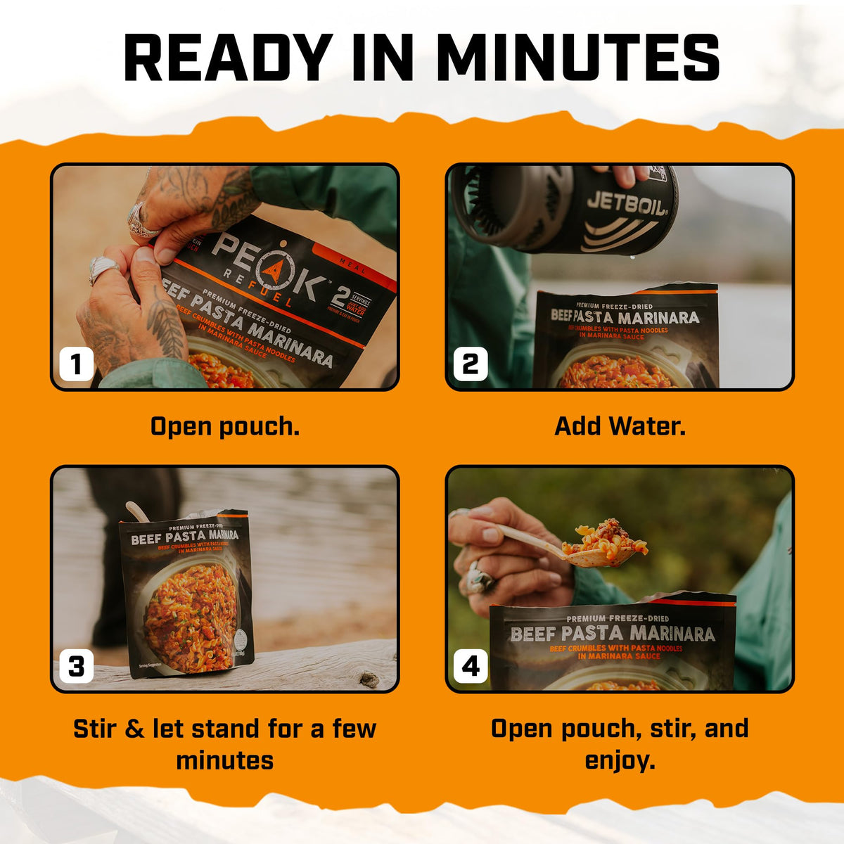 Beef Pasta Marinara Freeze-Dried Meal 2 Servings H152
